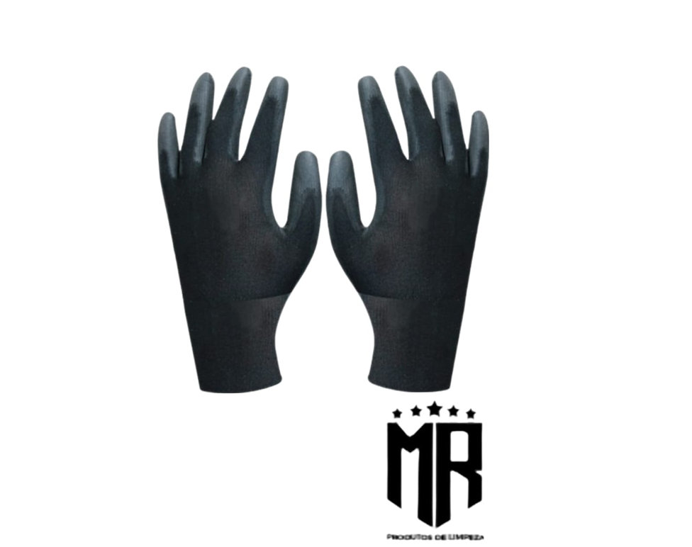 Luva De Nylon 12 UNIDADES Com Revestimento