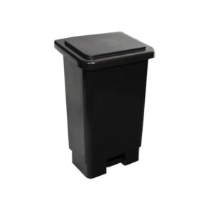 LIXEIRA COM PEDAL 50 LITROS PRETA
