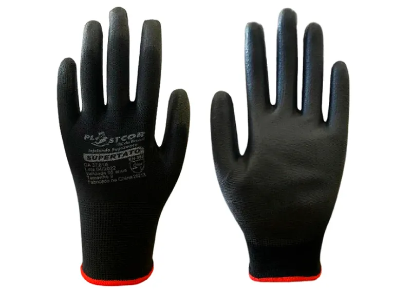Luva De Nylon 12 UNIDADES Com Revestimento